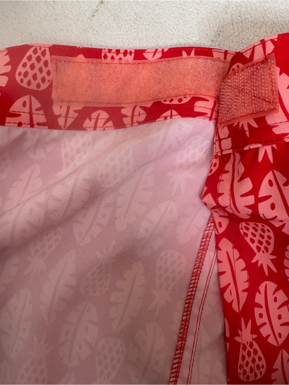 Ripskirt Hawaii Red Skirt Pink Pineapple Tropical Print Beach Vacation Medium - Picture 9 of 11